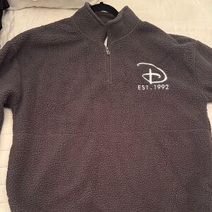 Disney Charcoal Zip-Up Men's Sweater